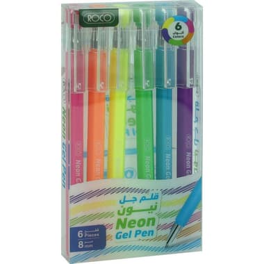 Roco Gel Ink Pen
Assorted Colors, 0.8 mm, Ballpoint, 6 Pens