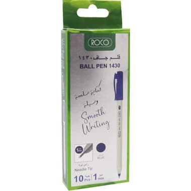 Roco 1430 Dry Ink Pen
Blue Ink Color, 1 mm, Ballpoint, 10 Pieces