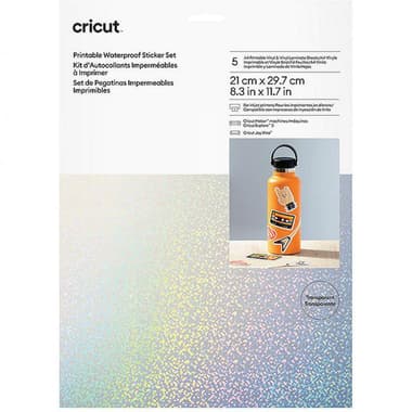 Cricut Printable Waterproof Sticker Set - A4
Holographic Vinyl, Clear