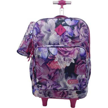 Roco FLowers Trolley Bag with Accessory
for 15.6" (Device), Purple/Pink