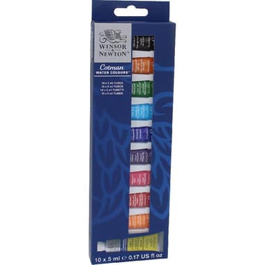 Winsor & Newton Cotman Basic Watercolor Set
10 Colors 5.00 ml ( .18 oz )