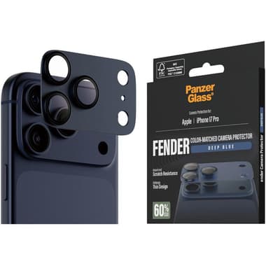PanzerGlass Fender Color-Matched Camera Protector (Full Frame) Smartphone Camera Accessory
for iPhone 17 Pro, Deep Blue