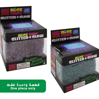 Schylling NeeDoh Nice Cube: Glitter & Glow - Super Solid Squish! Squishy Toy
Assorted Color, 3 Years and Above, Color and Design May Vary