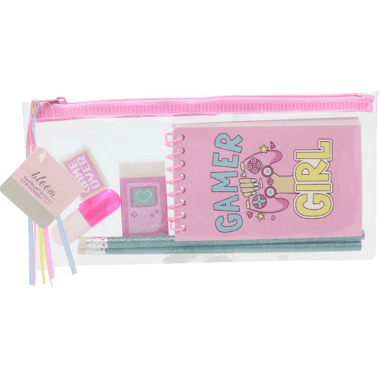 Girl Game Stationery Set
6 Items, Pink