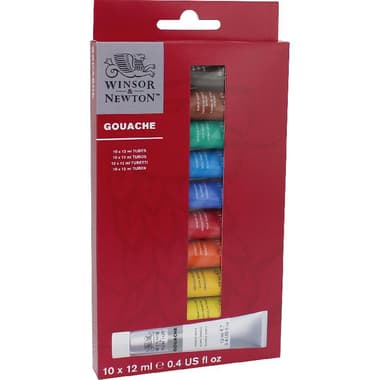 Winsor & Newton Designers Basic Gouache Color Set
10 Colors 12.00 ml ( .42 oz )