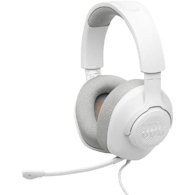 JBL Quantum 100M2 Over-Ear Headphones
Wired, 3.5 mm Connector, Detachable Microphone, White