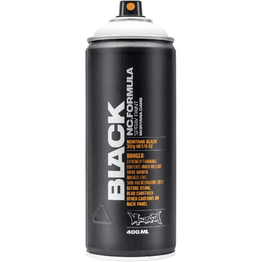 MONTANA-CANS Black Spray Paint
White, 400.00 ml ( 14.08 oz )