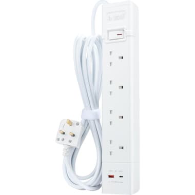 ALFANAR Power Extension
4 Outlet;2 Port (1X USB/1X USB-C), 5.00 m ( 5.47 yd )