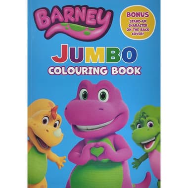 Barney: Jumbo Colouring Book - Bonus Stand-Up Character on The Back Cover!
false