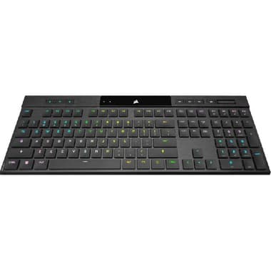 كورسير كيه 100 اير مفاتيح CHERRY MX منخفضة للغاية مع اضاءة RGB لوحة مفاتيح للالعاب
لاسلكي, (متوافق مع الكمبيوتر المحمول والمكتبي وكمبيوتر الالعاب المكتبي (ويندوز, اسود