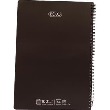 Roco Notebook
A4, 100 Sheets, Single Ruled (Arabic), Black