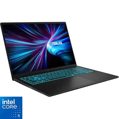 Asus V16 Laptop
16", Intel Core 5, 16 GB RAM, 512 GB PCIe 4.0 NVMe M.2 SSD, Windows 11 Home, NVIDIA GeForce 6 GB