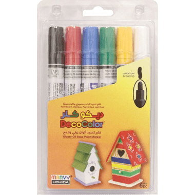 Marvy Uchida DecoColor Broad Point Graphic Art Marker
Assorted Color, Round Tip