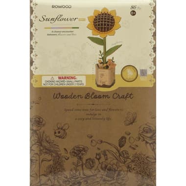 Robotime DIY Wooden Bloom Craft
Sunflower 3D Puzzle, 86 Pieces, 14 Years and Above