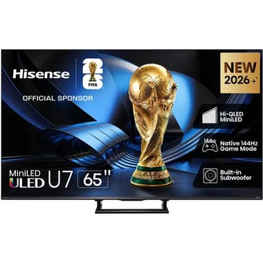 Hisense 65" Smart TV
4K Mini-LED, 144 Hz, Black, U7S