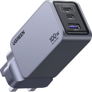 يوغرين Nexode Pro شاحن سريع بتقنية GaN منافذ 3 - واط 100 بقوة
توصيل الطاقة - يو اس بي بي دي, 3 منافذ USB 2X USB-C/1X USB, رمادي