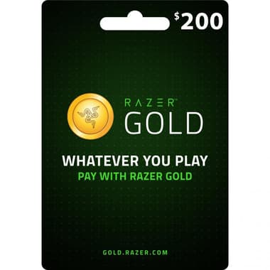ريزر ذهبي 200 دولار قسيمة الكترونية
كود رقمي السعودية