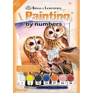 ROYAL & LANGNICKEL Tawny Owls Paint-by-Number
Assorted Color, 7 Paint Pots, Brush, Board, Pattern