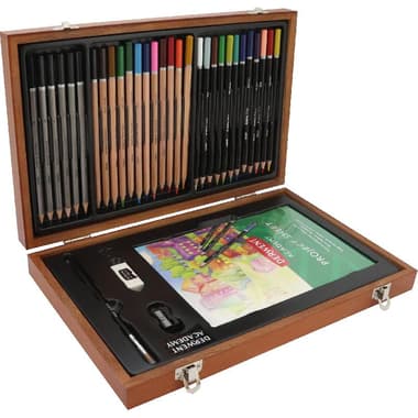 Derwent Academy Box Set Color Pencil
Assorted Color, 30 Pencils + Accessories (Wooden Box)