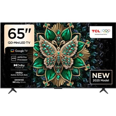 TCL 65" Smart TV
4K Mini-LED, 120 Hz, Black, C6K