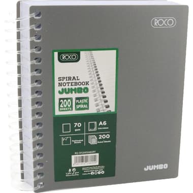 Roco Jumbo Notebook
Arabic/English Opening, A6, 200 Sheets, Lined, Grey