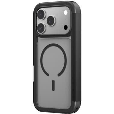 Amazing Thing Glamour Folio Flip Cover Mobile Case with MagSafe
for iPhone 17 Pro Max, Titan Black