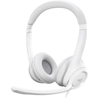 Logitech H390 On-Ear Headphones
Wired, USB, Rotating Microphone, White