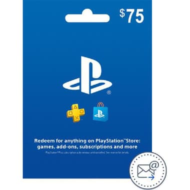 Sony 75$ PlayStation Store Payment and Recharge Card (Delivery by eMail)
Digital Code (USA)
