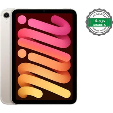 منتج مجدد درجة أ ابل آيباد ميني ايه 17 برو 2024
5G تابلت, 8.3" حاملة بطاقات بسعة, 256 جيجابايت, النواة 6 وحدة المعالجة المركزية, ضوء النجوم