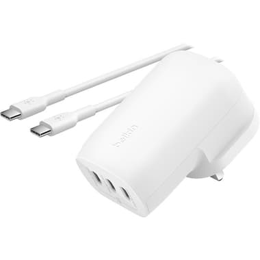 Belkin BoostCharge 3-Port USB-C Wall Charger with PPS 67W
USB PD (Power Delivery), 67 Watts, 3 USB (3X USB-C), White