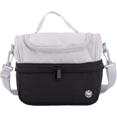 Atrium Big Zipper Lunch Bag
2-Tone Color, Grey/Black