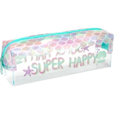 Soft Pencil Case
"Super Happy" Clear Design, Durable and Stylish, Clear/Green