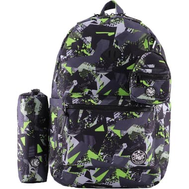 Atrium Abstract Backpack with Accessory
for 15" (Device), Black/Green