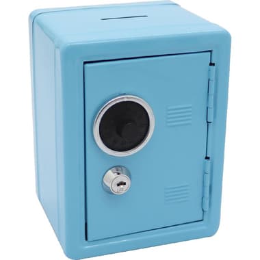 Cash Bank
Key Lock, 4.75", Metal, Blue