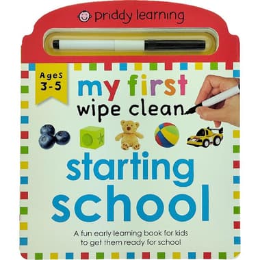 My First Wipe Clean: Starting School
Ages 3-5 - Priddy Learning