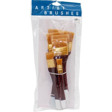 Phoenix Short Handle Artist Brush
Gold Nylon, Flat Wide, Multipurpose, 7 Pieces