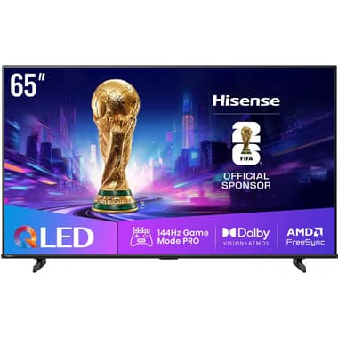 Hisense 65" Smart TV
4K QLED, 144 Hz, Black, E8Q