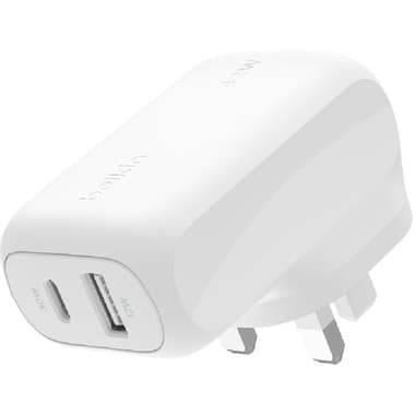 بيلكن بوست تشارج واط 42 شاحن جداري مزدوج
توصيل الطاقة - يو اس بي بي دي, منفذ يو اس بي ثنائي USB-C PD/USB-A, ابيض