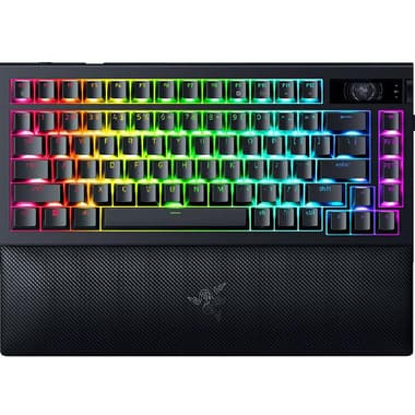 ريزر %بلاك ويدو في 4 برو 75 75% Pro لوحة مفاتيح للالعاب
جيجا هرتز 2.4 لاسلكي/بلوتوث RF/سلكي USB-C, كمبيوتر مكتبي شامل/متوافق مع ابل كمبيوتر محمول, اسود