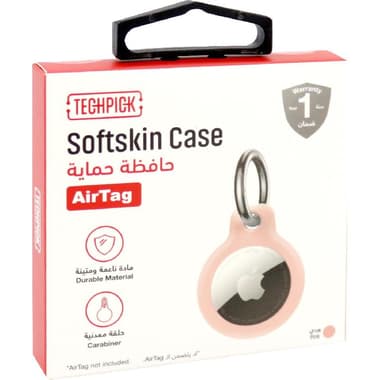 Techpick AirTag Case (AirTag Not Included) Item Locator Accessory
for Apple AirTag, Pink