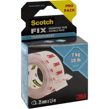 3M Mounting Roll
Heavy Duty, 1" X 60", Clear