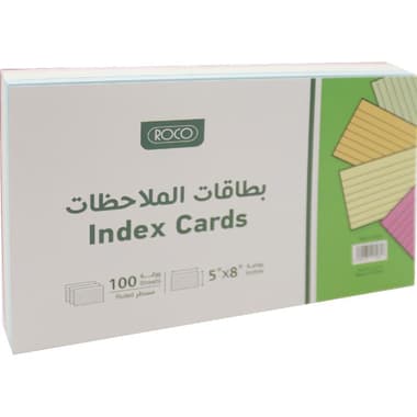 روكو بطاقات تبويب
بوصة 8 X 5, ألوان متنوعة