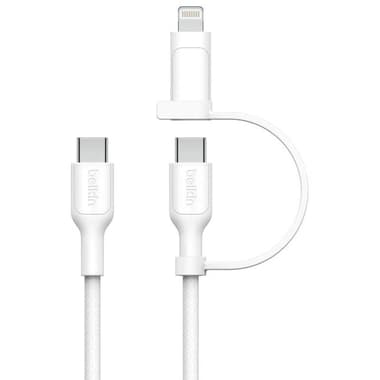 Belkin BoostCharge 2-in-1 Cable USB-C to USB-C/Lightning Sync & Charge Cable
1.50 m ( 4.92 ft ), White