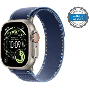 Renewed Grade B Apple Watch Ultra 3
Smartwatch, GPS + Cellular, Natural Titanium Case, Blue/Bright Blue Trail Loop, Small/Medium