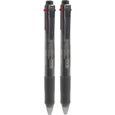 Roco 4-in-1 Multi-Function Pen
Black;Blue;Green;Red Ink Color, 1 mm, Ballpoint, 2 Pens