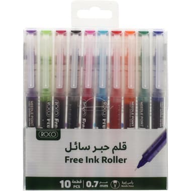 روكو قلم جاف
ألوان متنوعة, 0.7 MM, رأس ابرة, 10 الوان