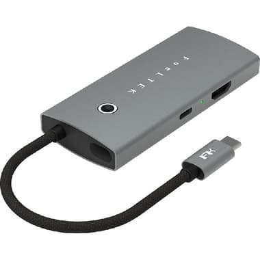 FeelTek Multi-port Station
USB-C (3.1), 6 Port (HDMI/2X USB-C/2X USB-A/RJ-45), Grey
