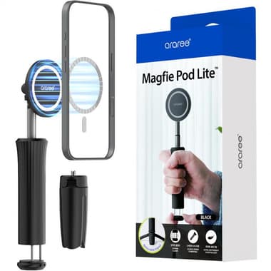 Araree Magfie Pod Lite Smartphone Camera Accessory
for Most Smartphones with Qi Wireless Charging, Black