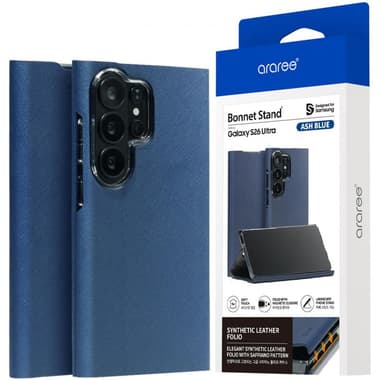 Araree Bonnet Stand Flip Cover Mobile Case
for Samsung Galaxy S26 Ultra, Ash Blue
