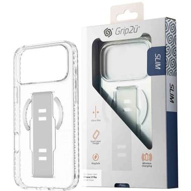 Grip2u Slim Back Cover Mobile Case with MagSafe
for iPhone 17 Pro, Clear